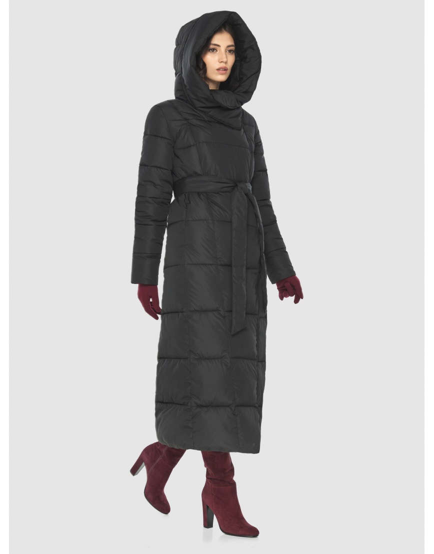 Чёрная стильная куртка подростковая женская для зимы M6321