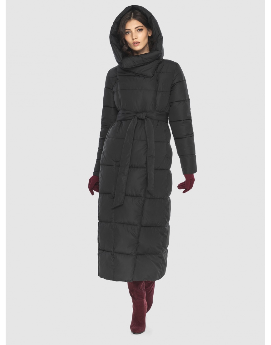 Чёрная стильная куртка подростковая женская для зимы M6321 фото 2