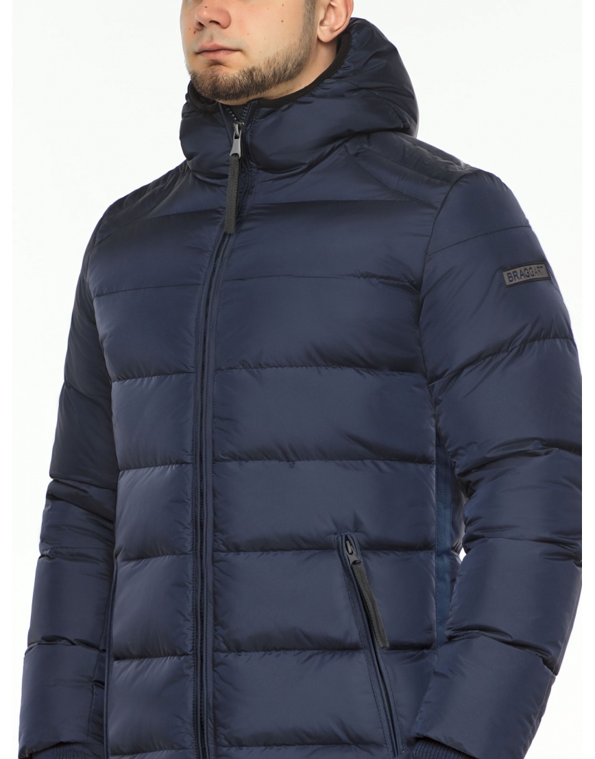 Зимняя тёмно-синяя куртка мужская Braggart модель 37055 фото 5