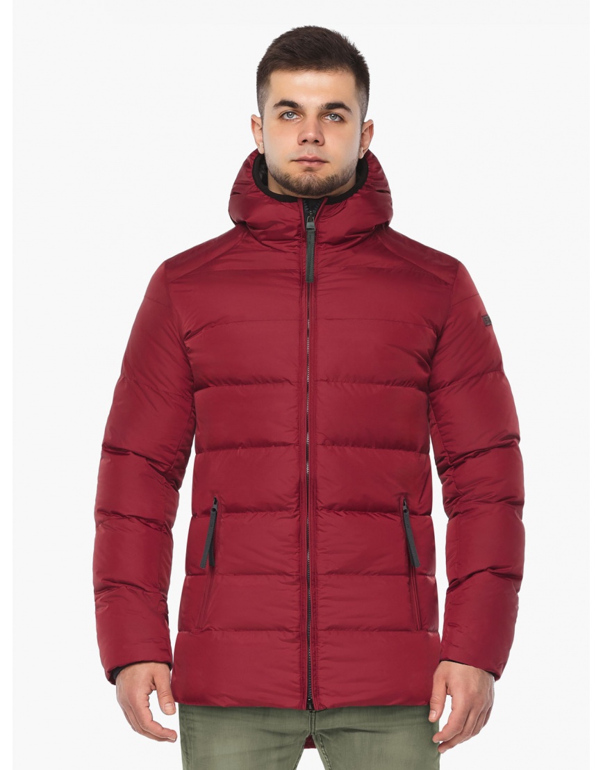 Утеплённая бордовая куртка Braggart зимняя для мужчин модель 37055 фото 3