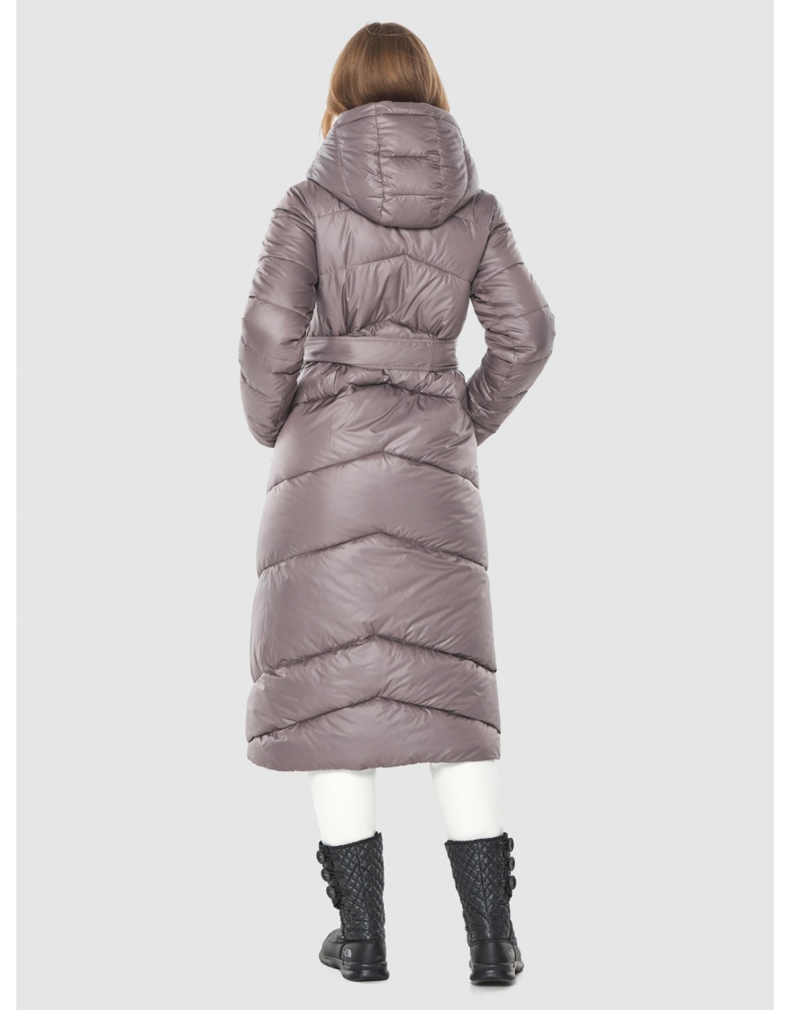 Трендовая куртка для девушек пудровая зимняя 60035 фото 4