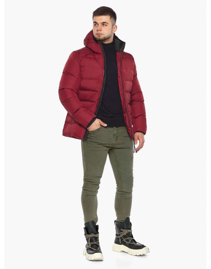 Утеплённая бордовая куртка Braggart зимняя для мужчин модель 37055 фото 2