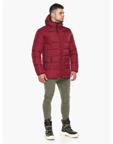 Утеплённая бордовая куртка Braggart зимняя для мужчин модель 37055 фото 1