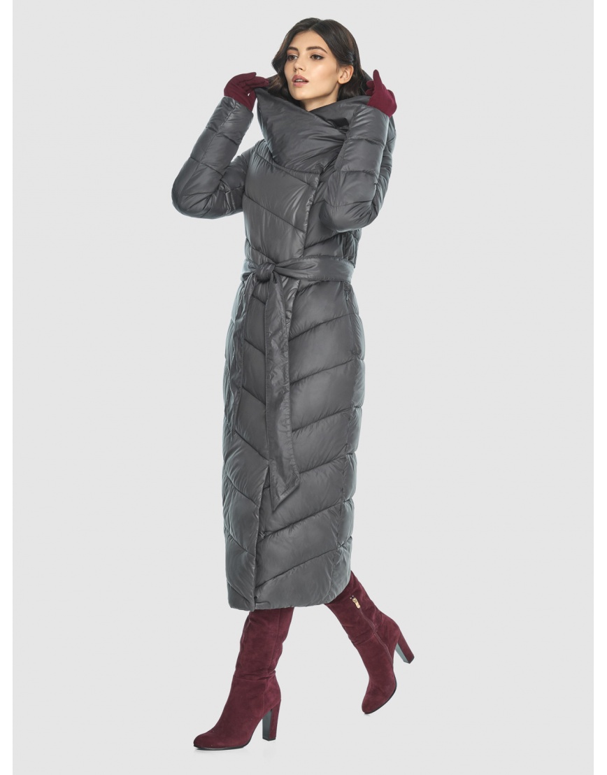 Зимняя модная подростковая курточка серая 2 M6471 фото 2