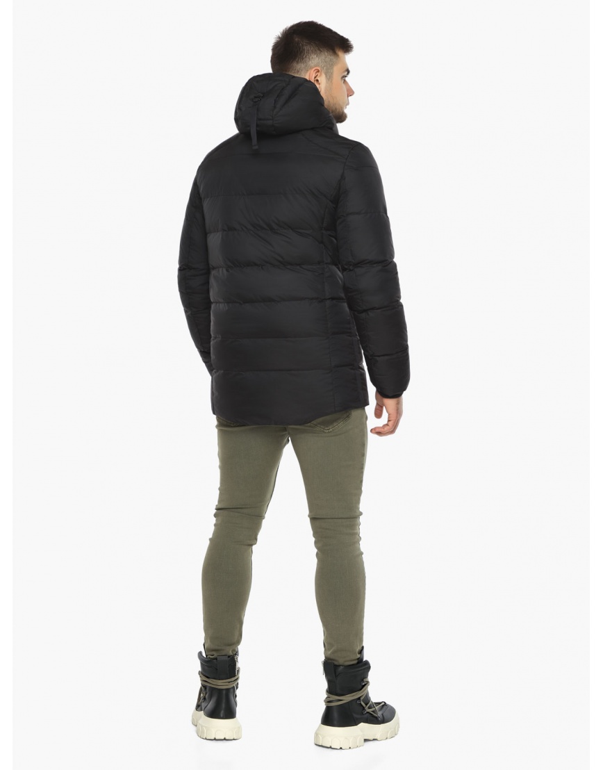 Чёрная мужская короткая куртка Braggart на зиму модель 37055 фото 4
