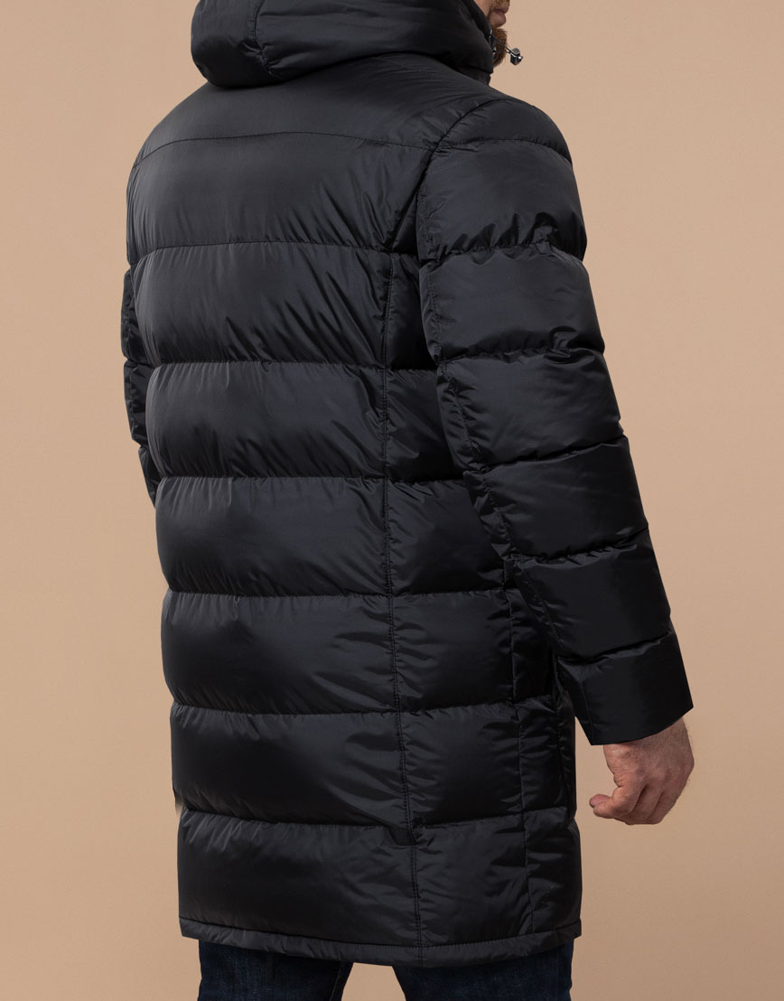 Длинная зимняя куртка черная модель 52106 фото 2