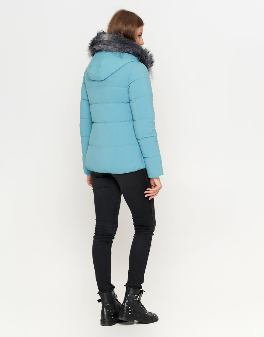 Голубая куртка женская брендовая модель 6529 фото 2