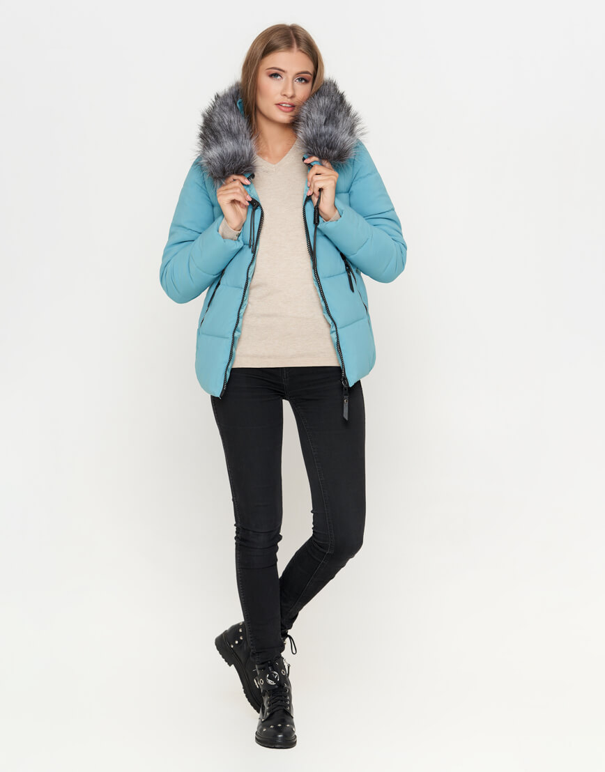Голубая куртка женская брендовая модель 6529 фото 1