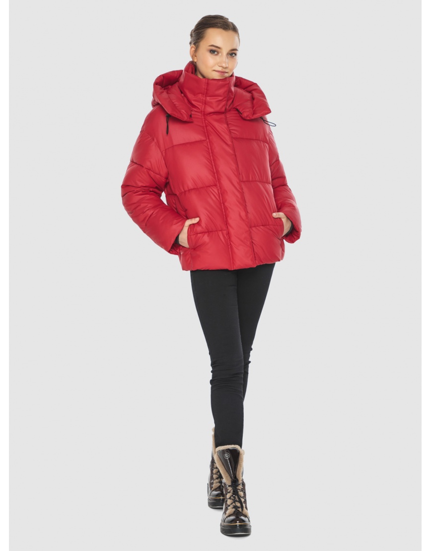 Куртка женская стильная осенняя цвет красный 1 60085