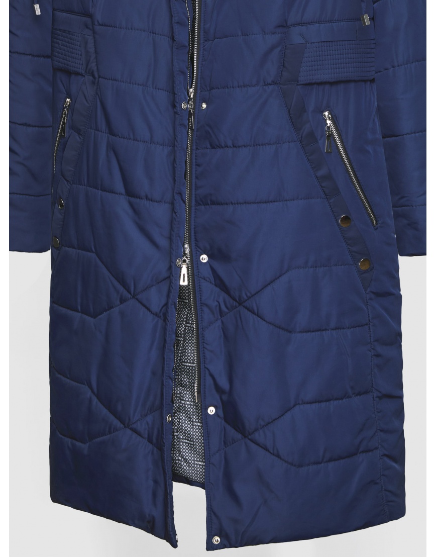 58 (4XL) – последний размер – синяя зимняя куртка с опушкой женская Liardi 200366