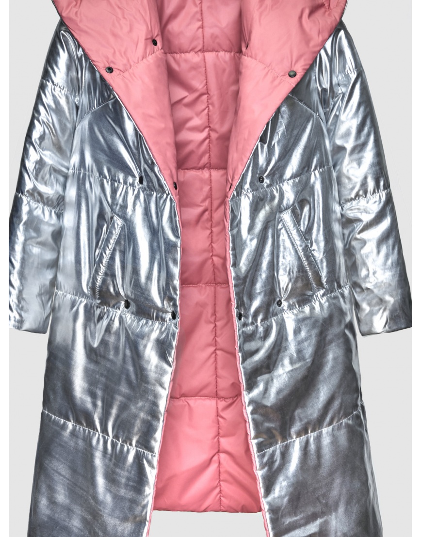 50 (L) – последний размер – двусторонняя зимняя куртка серая женская Doratti 200369 фото 5