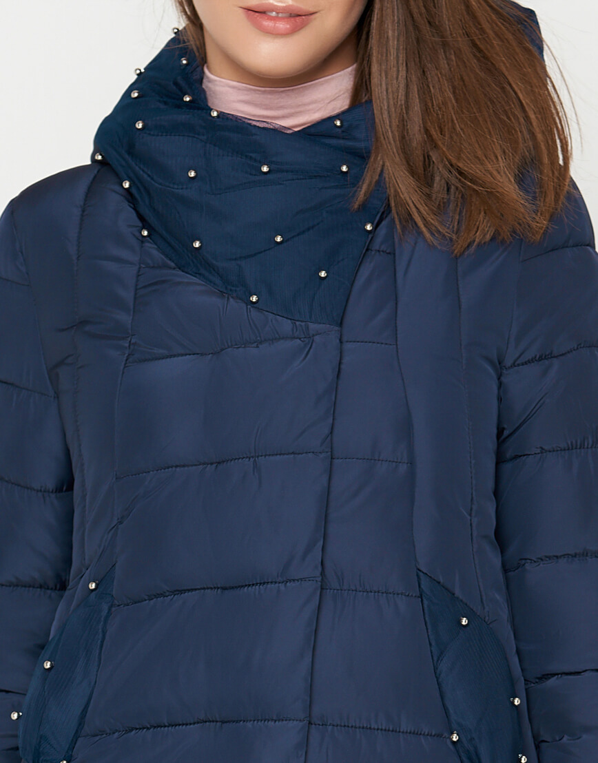 Куртка женская комфортная синяя модель 9105