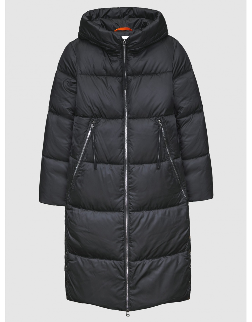44 (XS) – последний размер – длинная зимняя куртка чёрная женская Ajento 200370 фото 1