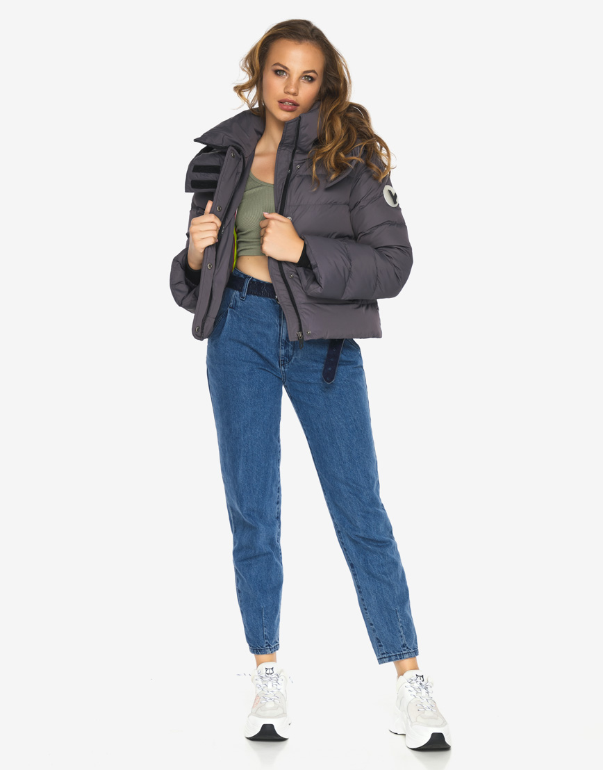 Куртка Youth графитовая модная женская модель 21470 фото 2