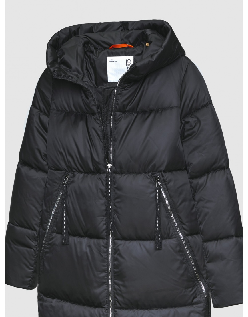 44 (XS) – последний размер – длинная зимняя куртка чёрная женская Ajento 200370