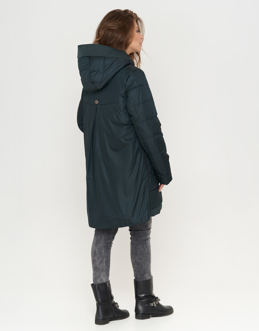 Трендовая куртка женская темно-зеленая модель 806 фото 2